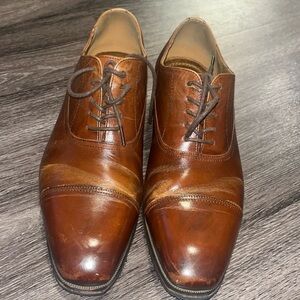 Florsheim Mens Midtown Cap Brown Oxford Dress Shoe Size 10
